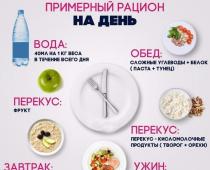 Daily nutrition menu