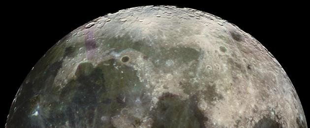 Vilken färg har månens yta.  Leonid Konovalov vilken färg är månjord